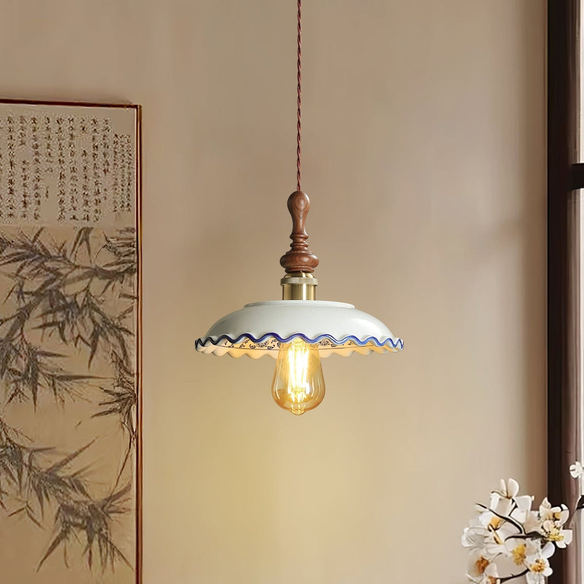 Ciraeor Delft Ceramic Pendant Light