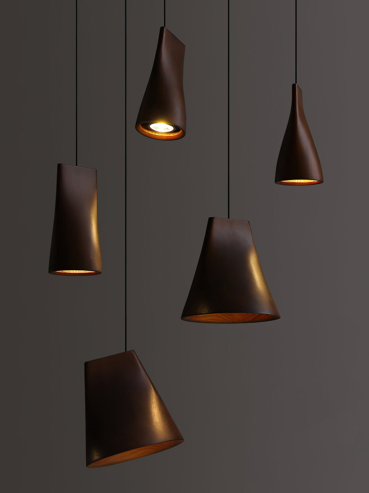 Ivarara Asymmetrical Wood Pendant Light