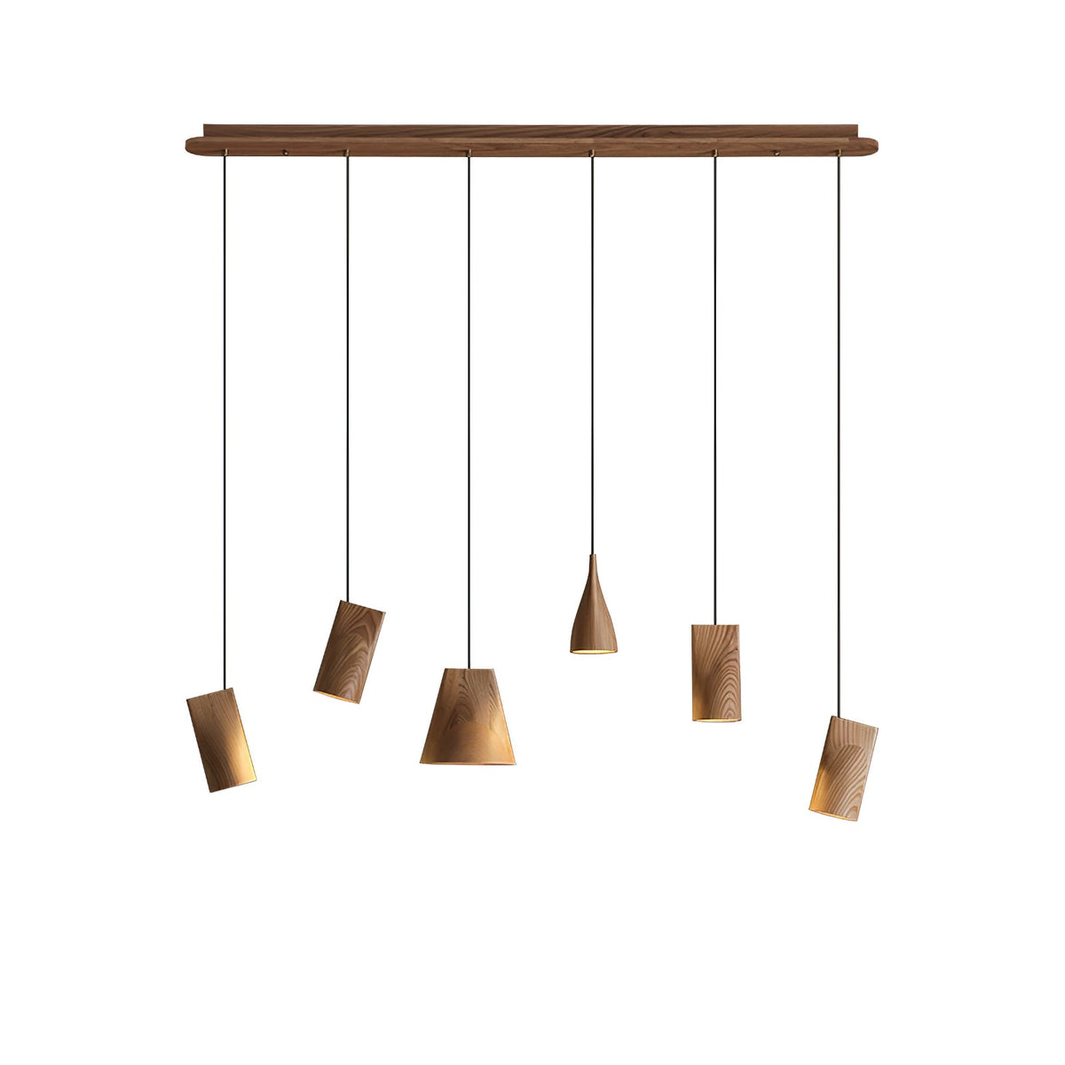 Ivarara Asymmetrical Wood Pendant Light