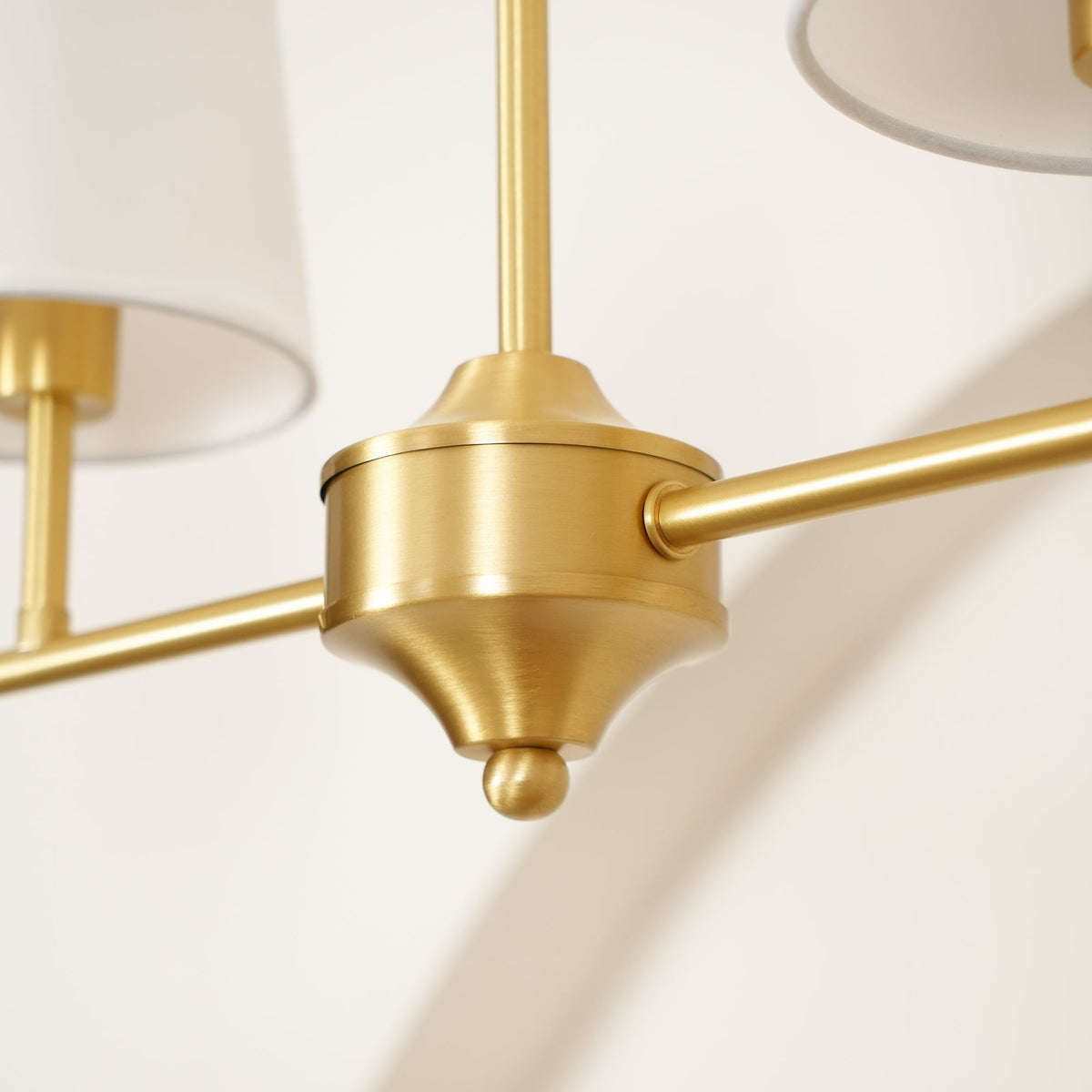 Oriinissa Chandelier Brass Curved Beige Linear