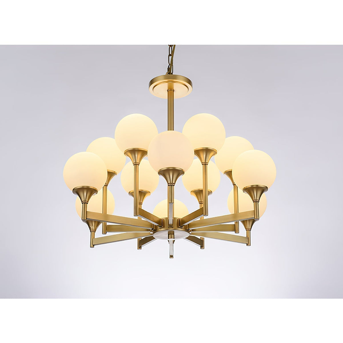 Mavex Vintage Industrial Glass Chandelier
