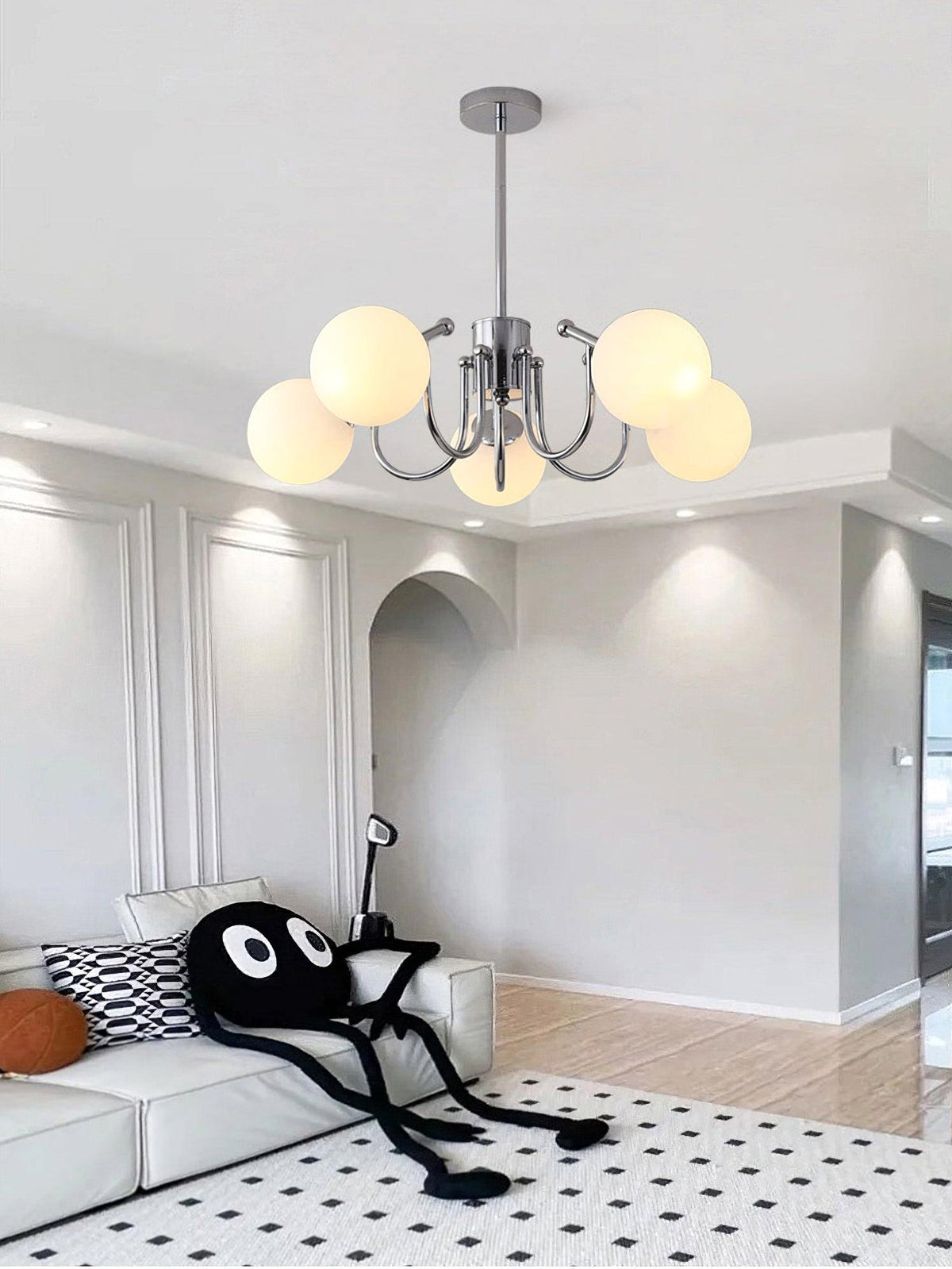 Tave Chandelier Globe Chrome Modern