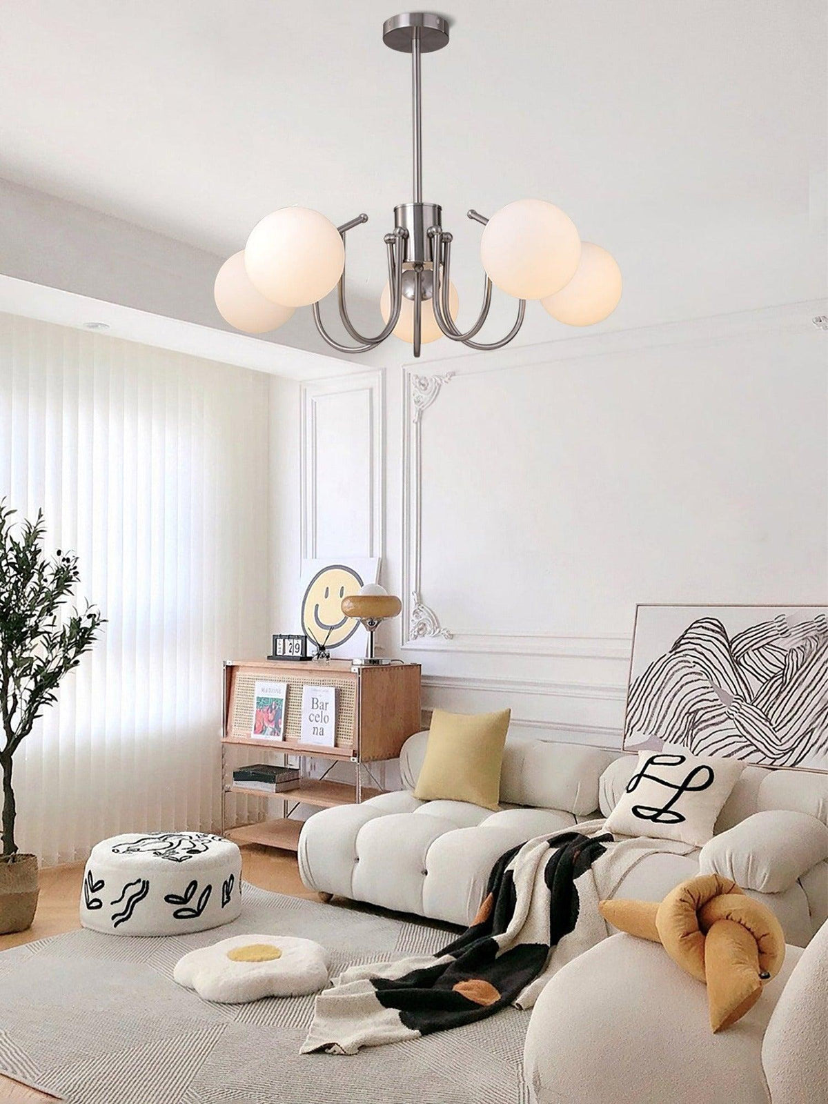 Tave Chandelier Globe Chrome Modern