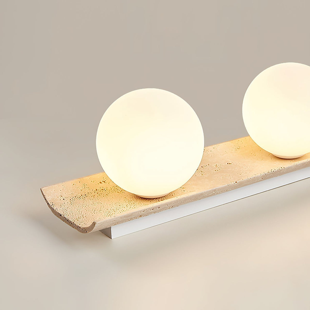 Serenaya Globe Travertine Glass Ceiling Lamp
