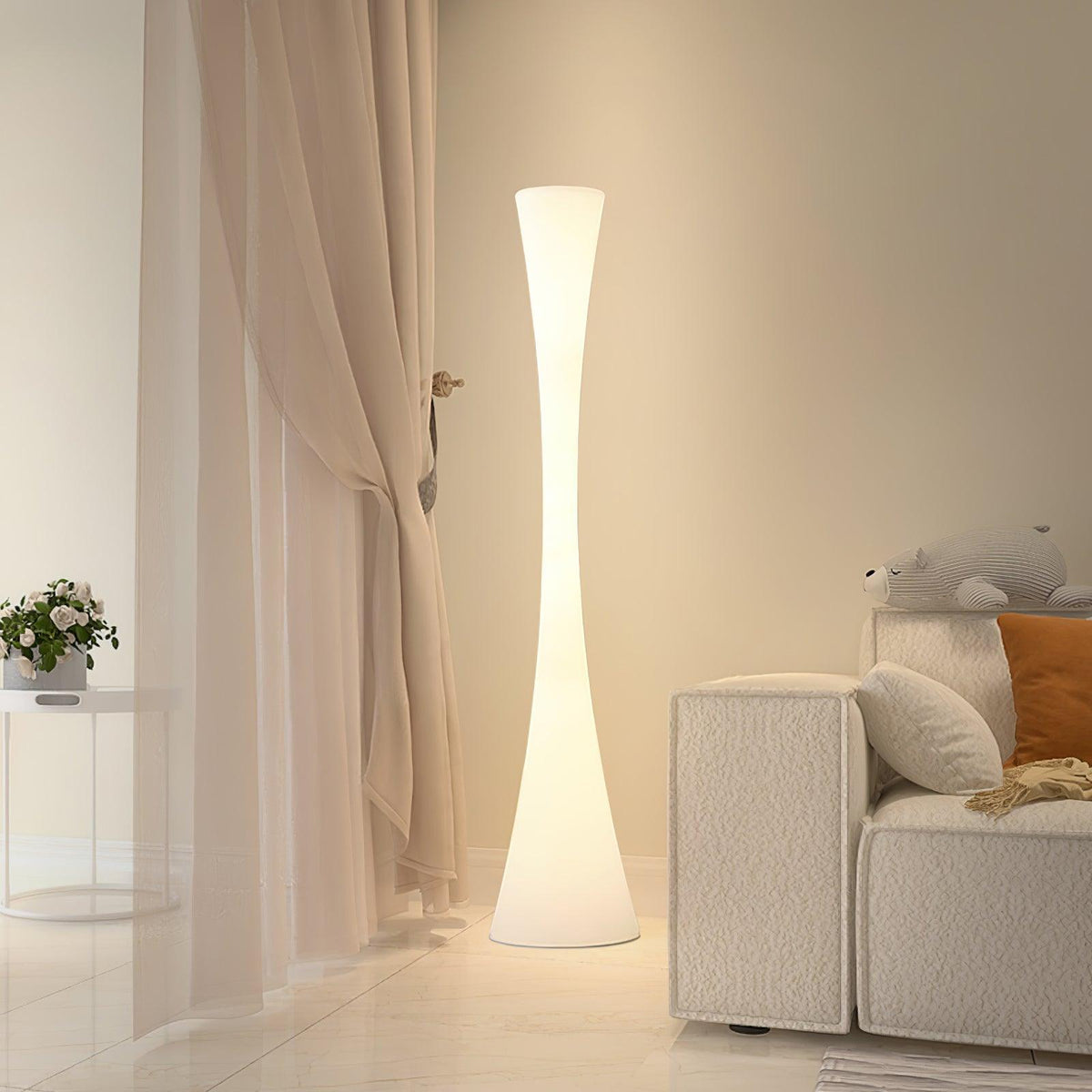 Orelanora Floor Lamp White Modern