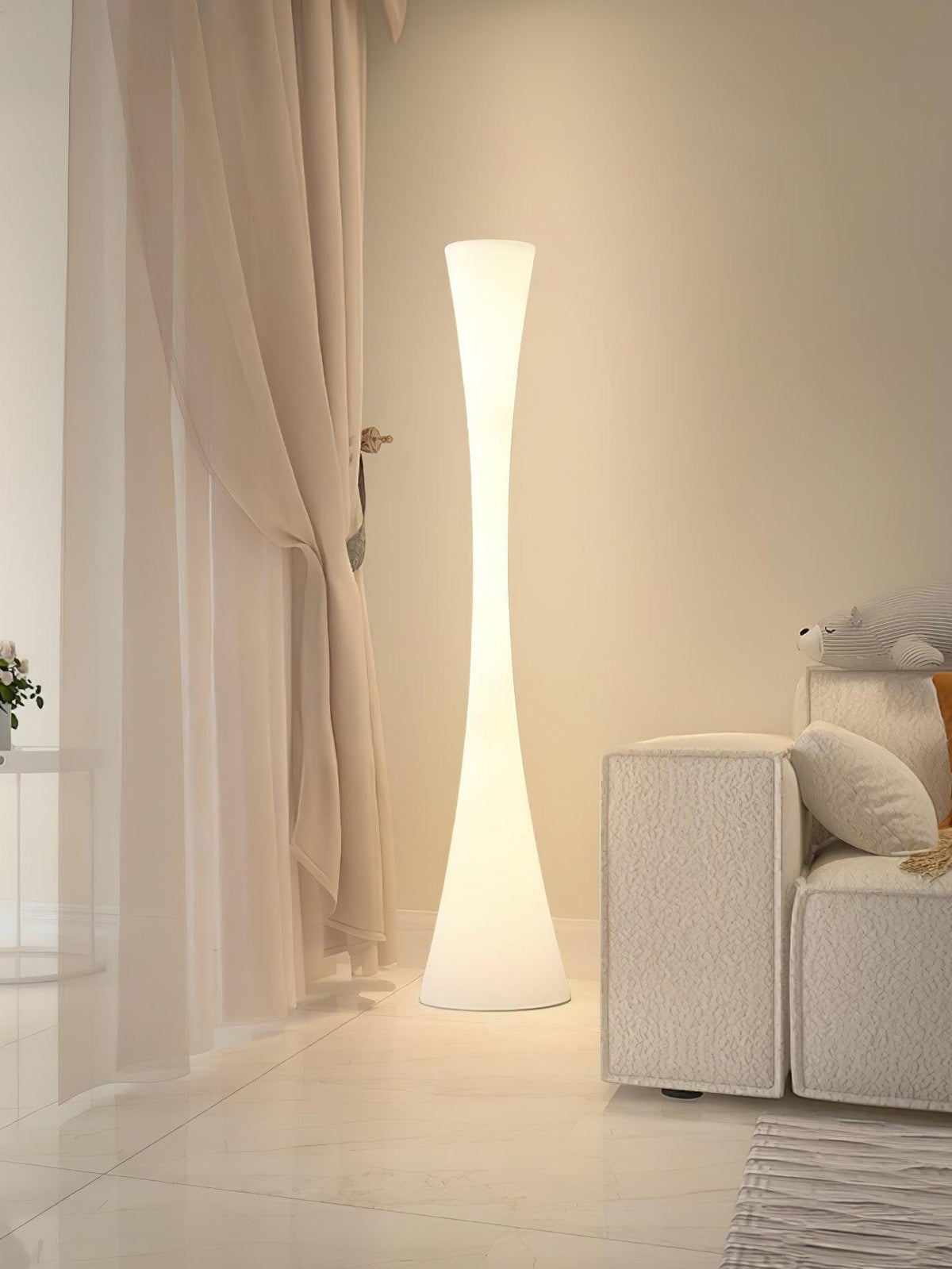 Orelanora Floor Lamp White Modern