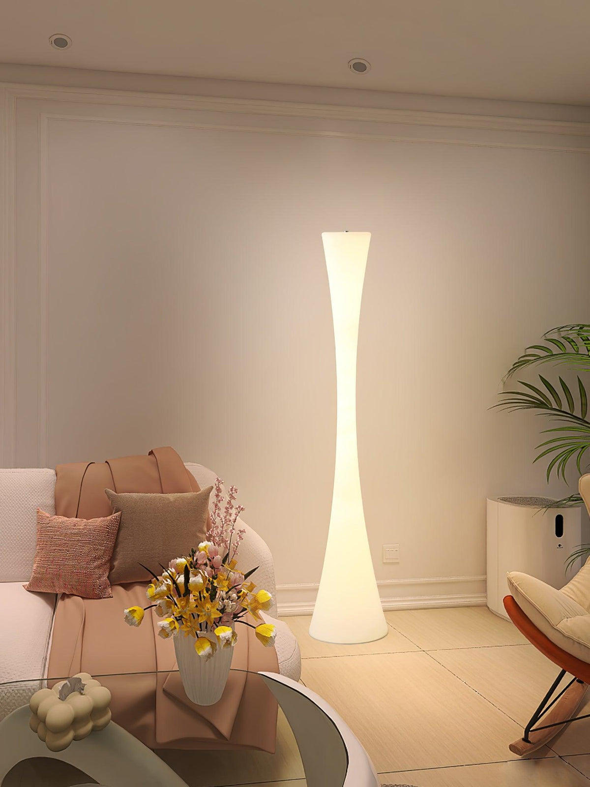 Orelanora Floor Lamp White Modern