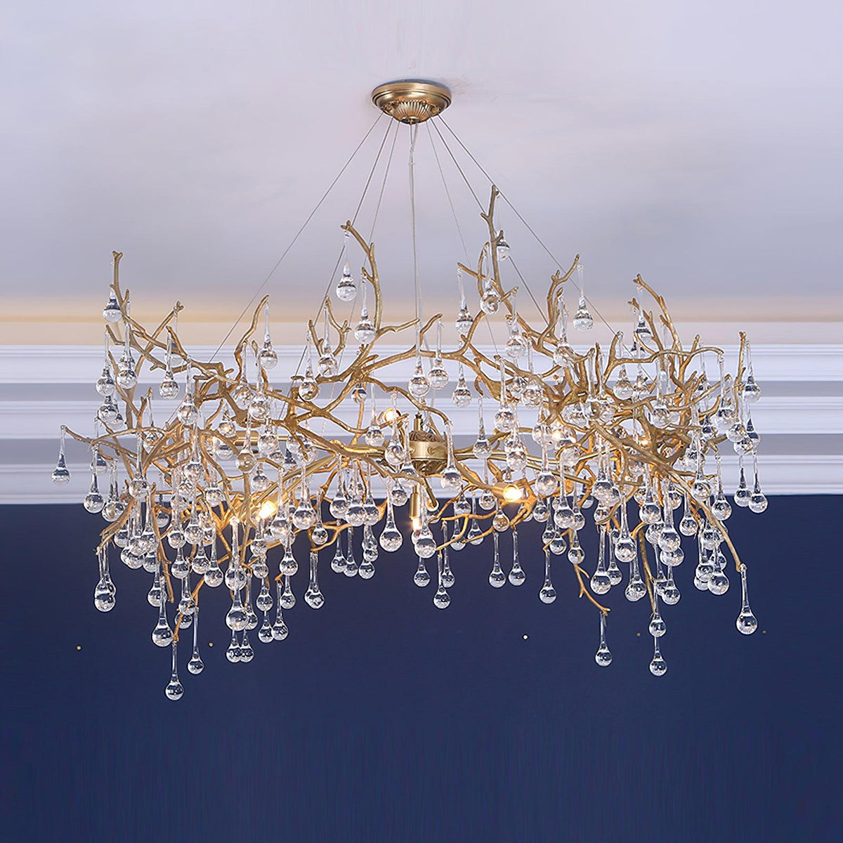 Elyeelle Chandelier Brass Crystal Branch