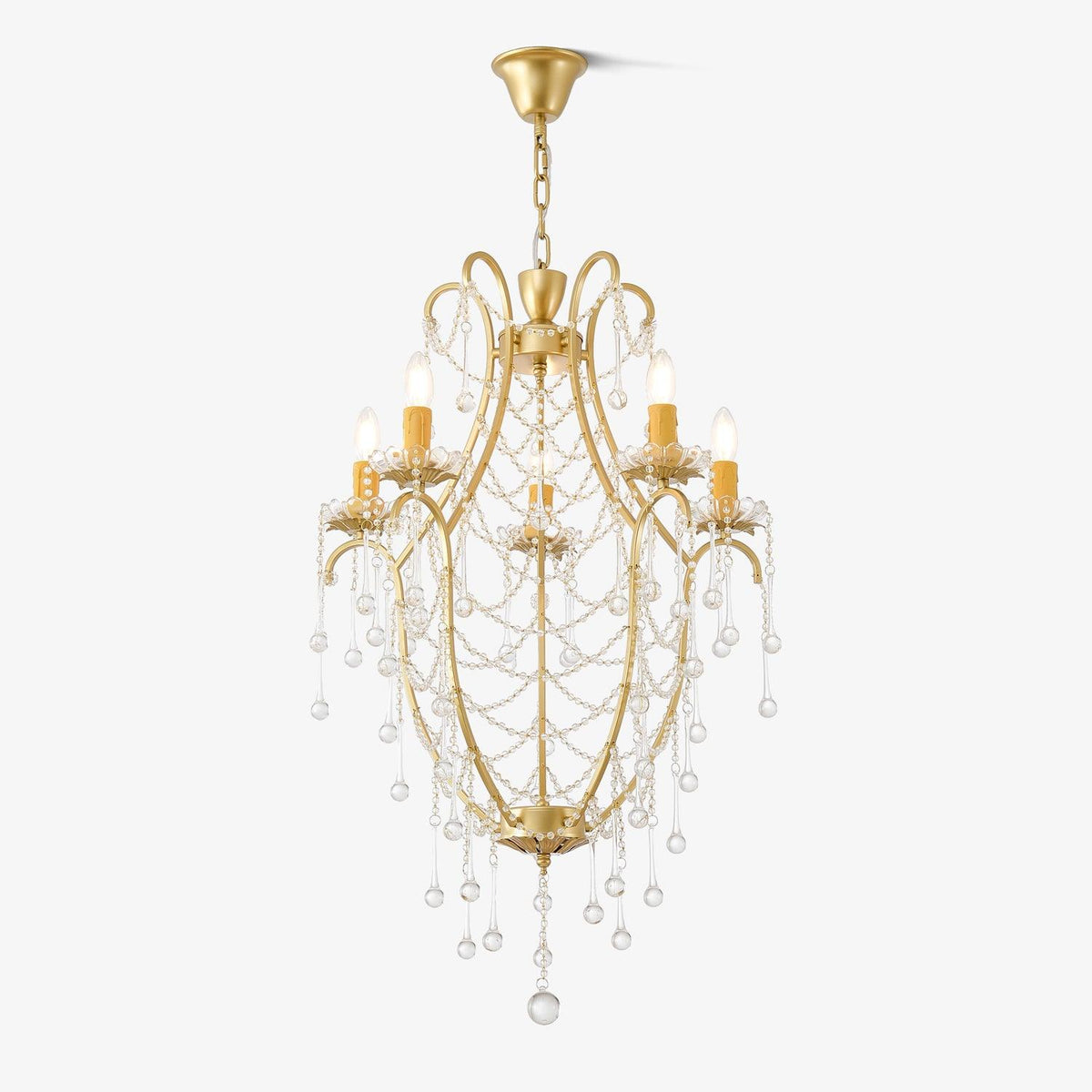 Eiriian Chandelier Birdcage Glass Drops