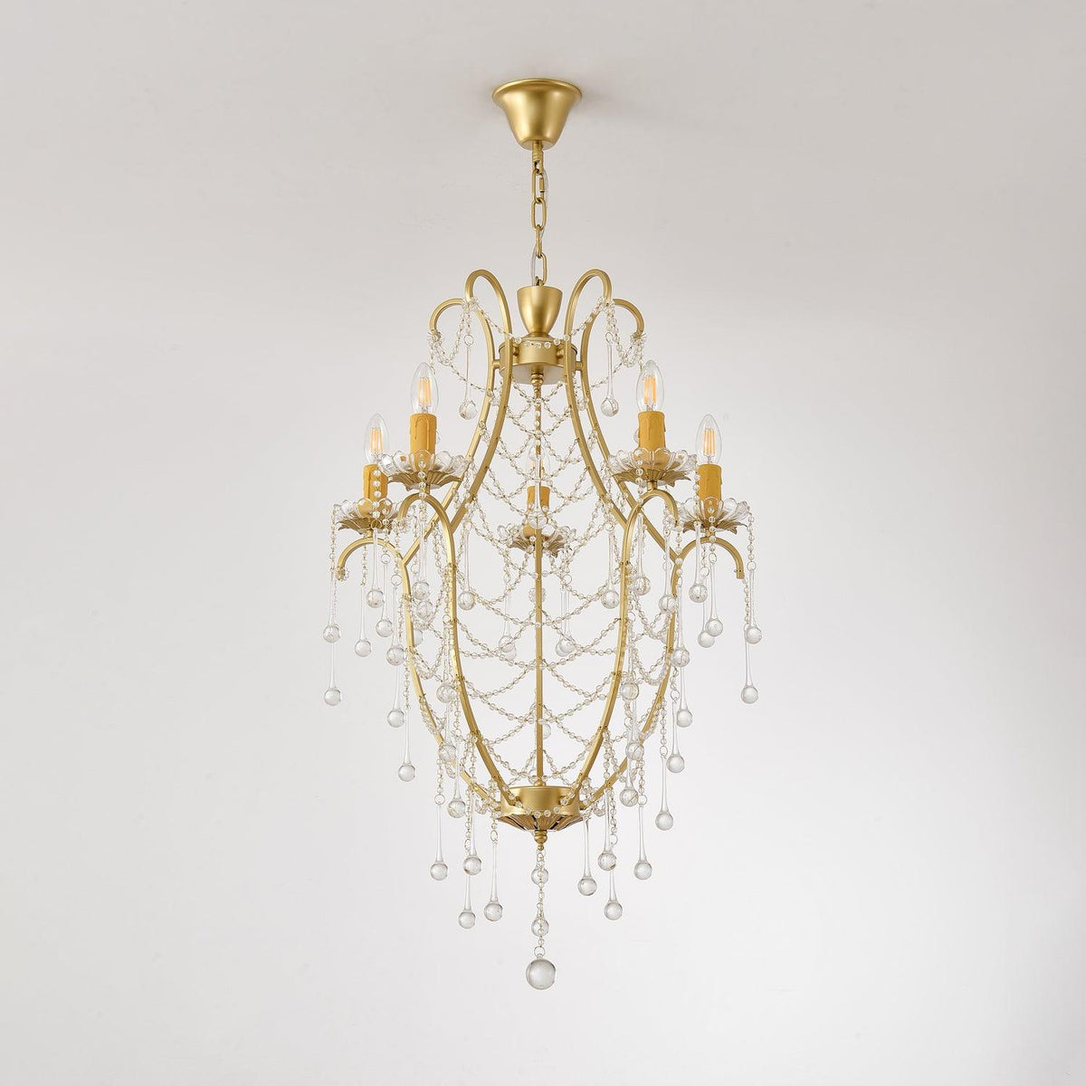Eiriian Chandelier Birdcage Glass Drops