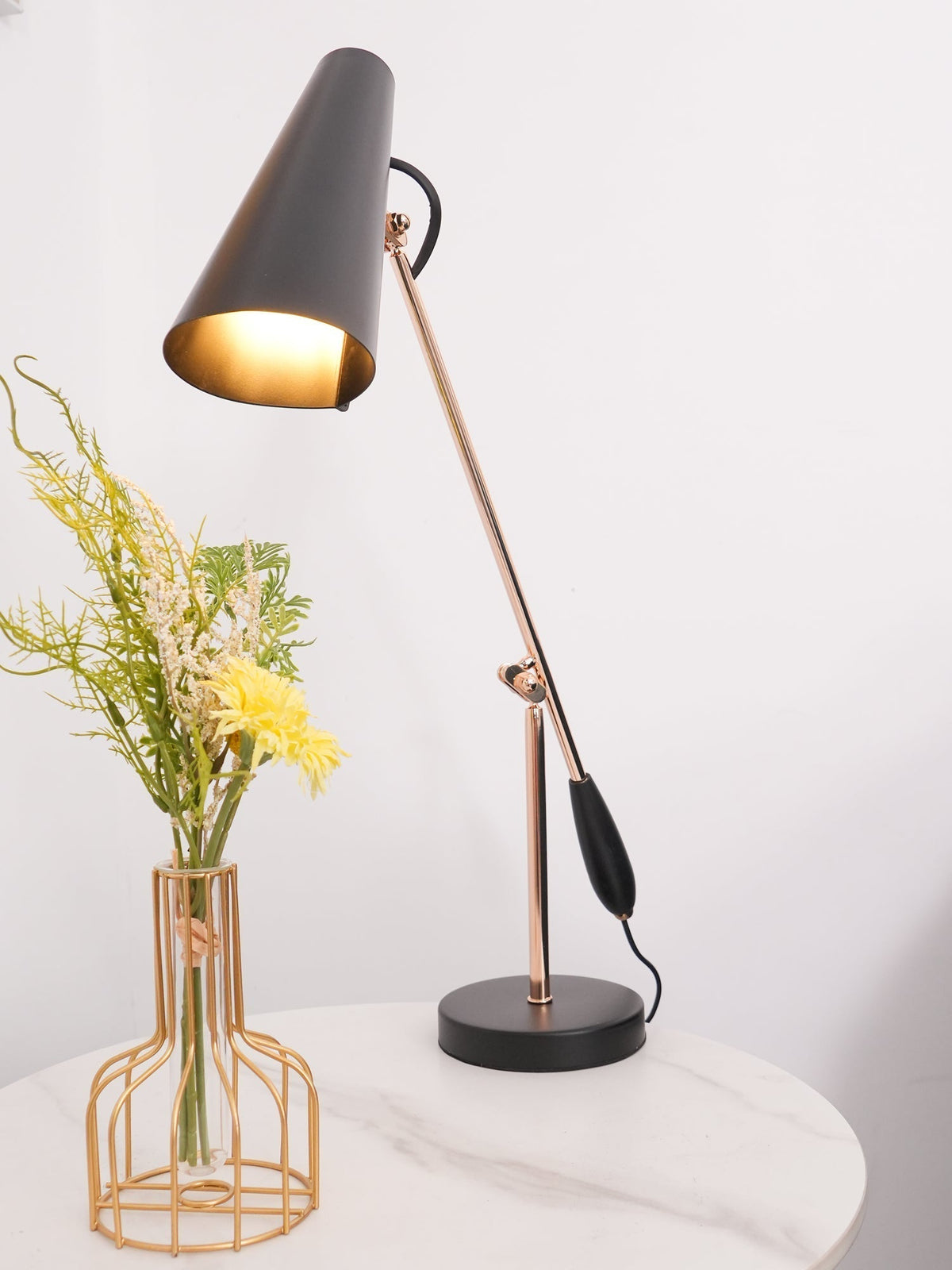 Orbix Steel Mid-Century Table Lamp