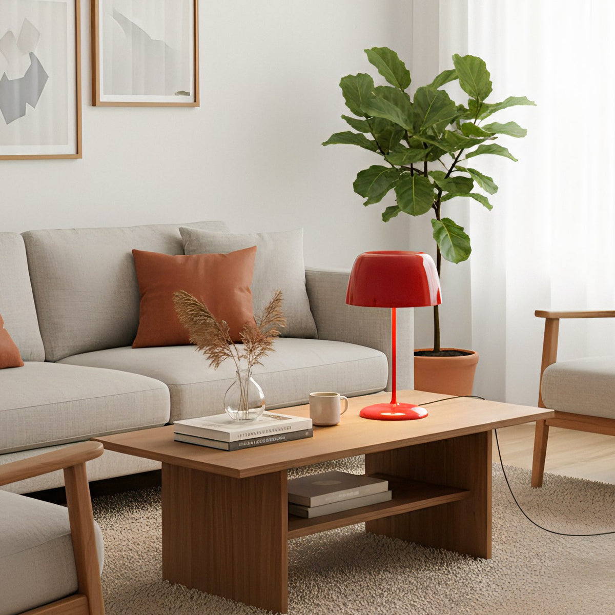 Ravenswood Mushroom Glass Table Lamp