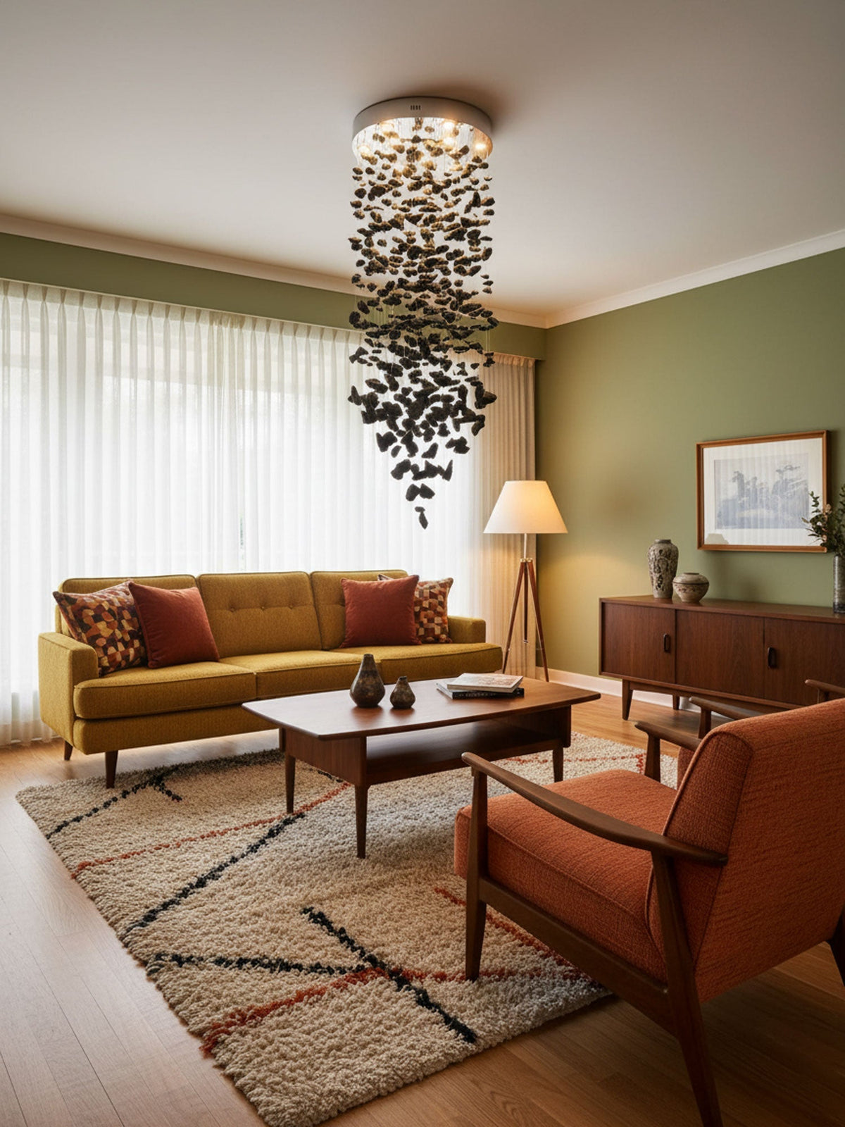 Jemei Black Stones Chandelier