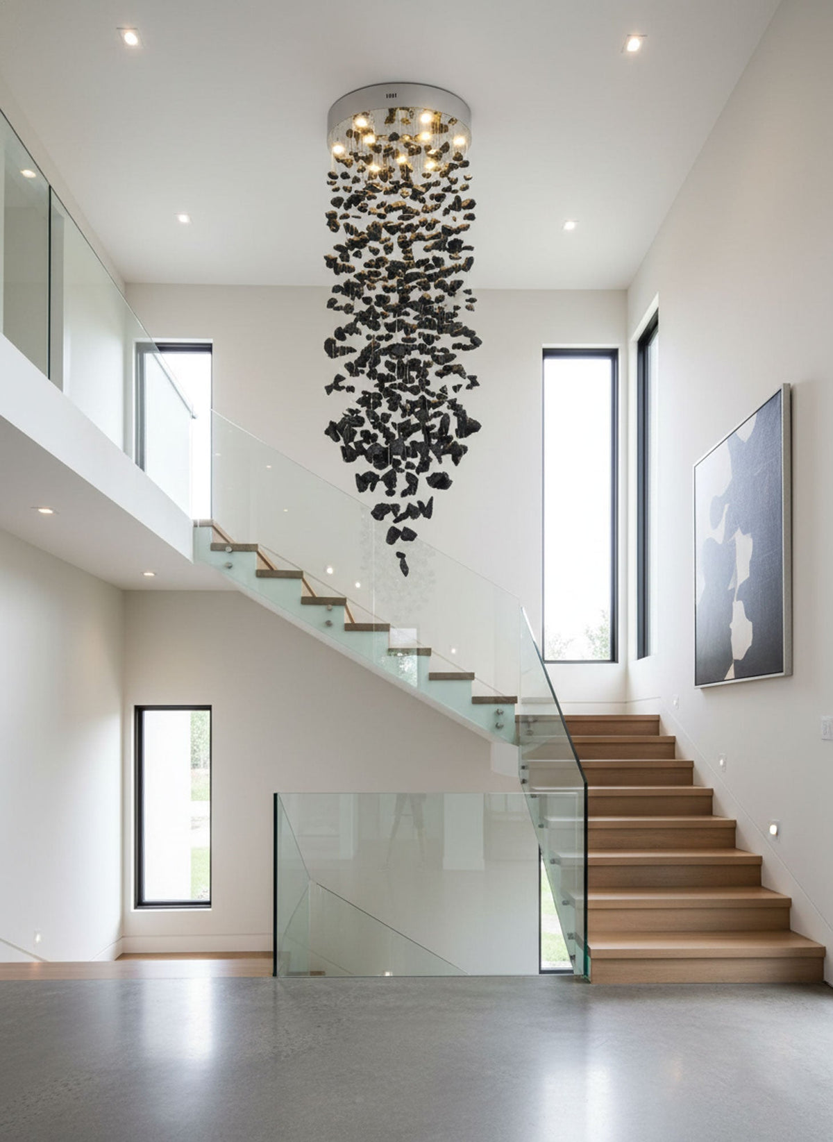 Jemei Black Stones Chandelier