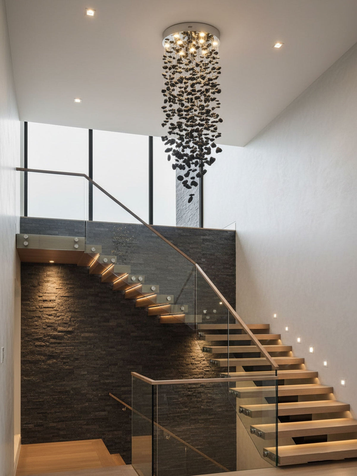 Jemei Black Stones Chandelier