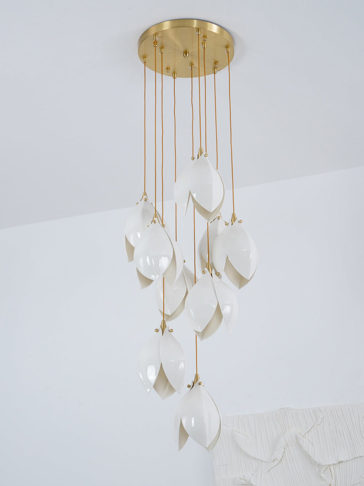 Tessa Pendant Lamp White Floral Ceramic