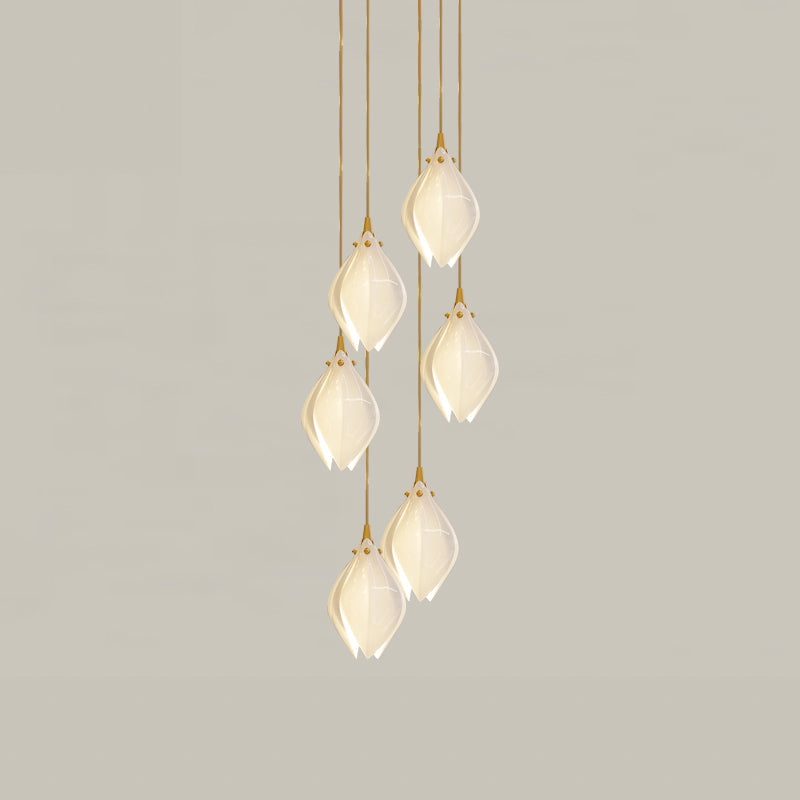 Tessa Pendant Lamp White Floral Ceramic