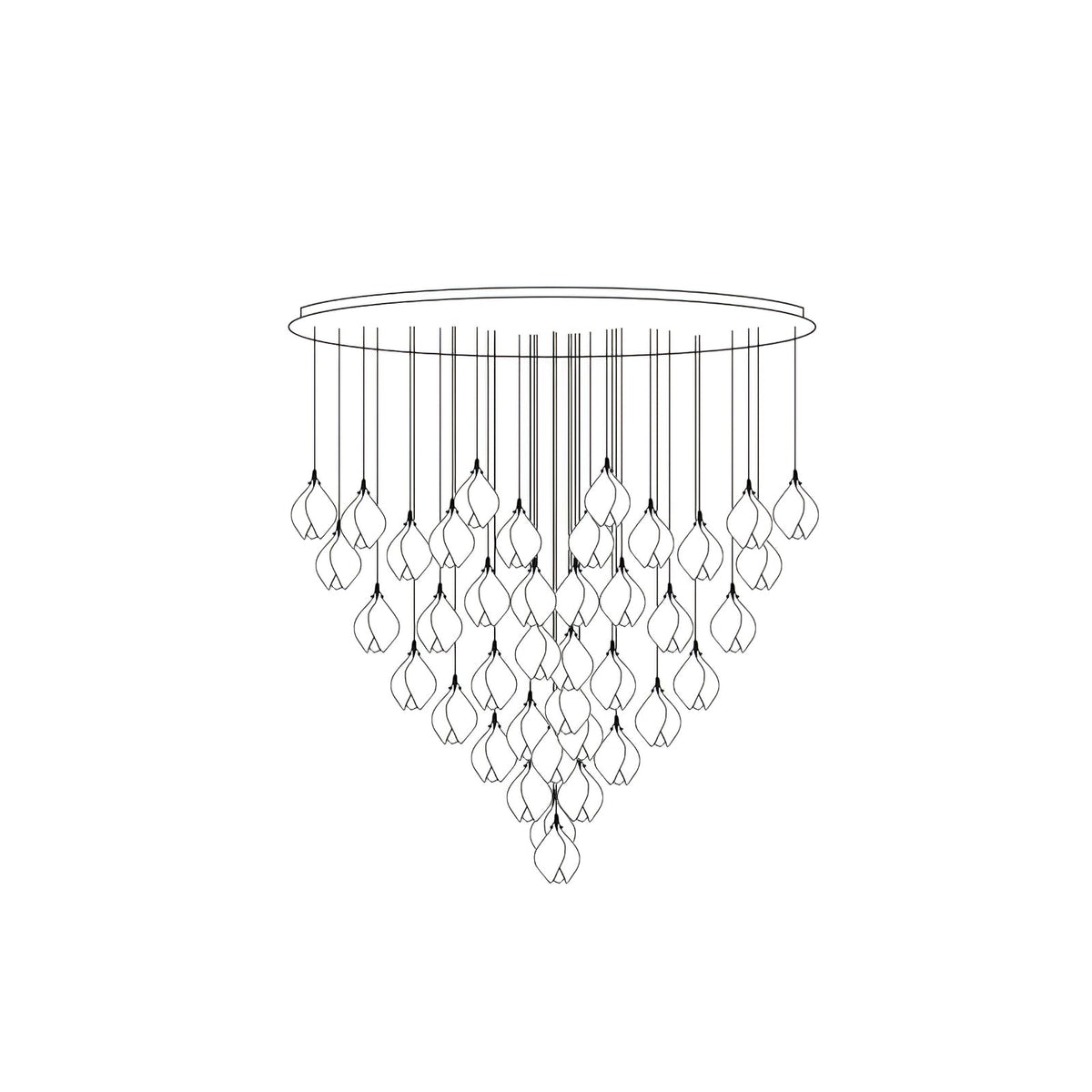 Tessa Pendant Lamp White Floral Ceramic