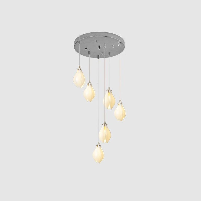 Tessa Pendant Lamp White Floral Ceramic