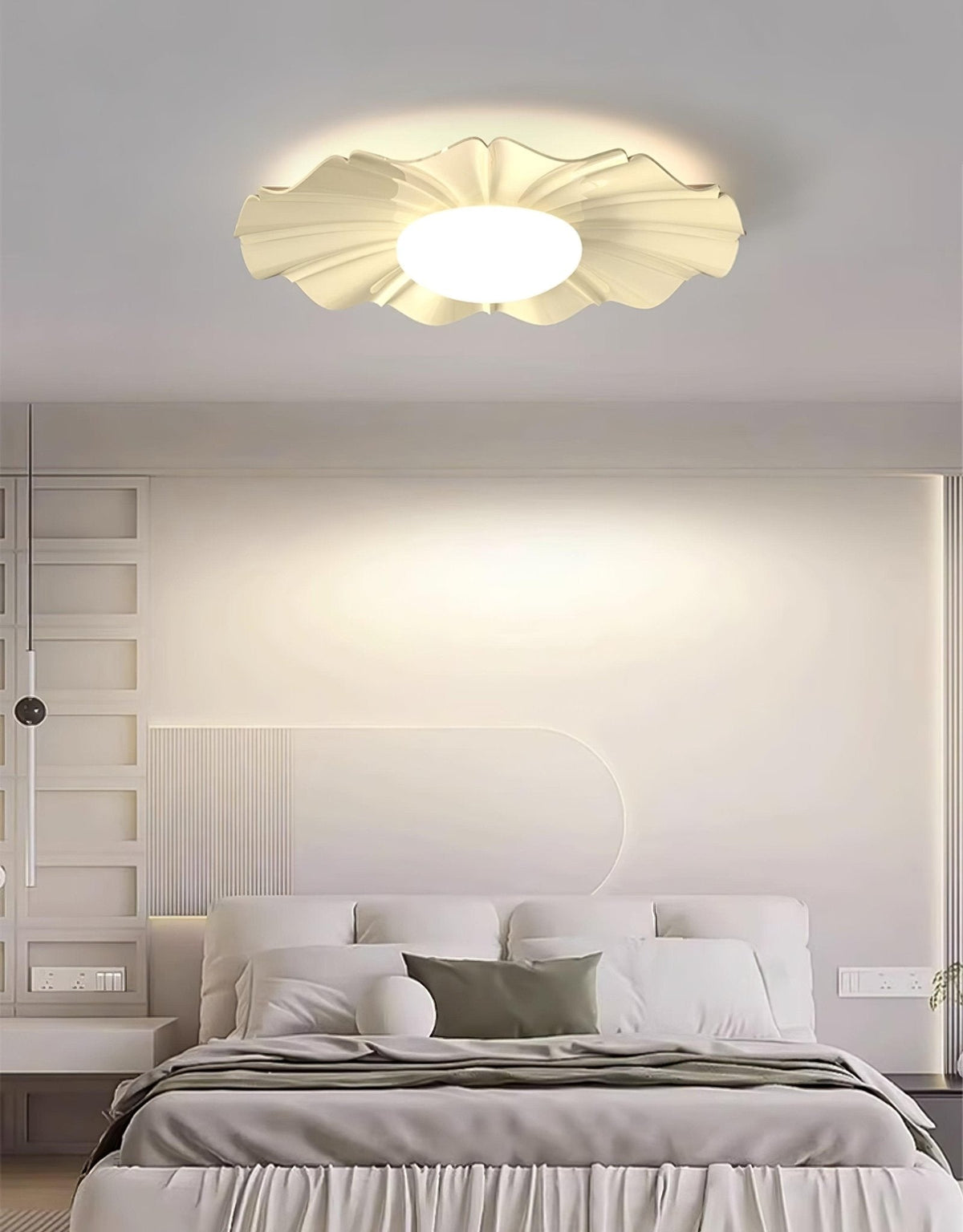 Oriiraya Ceiling Light Gold LED Scalloped for Bedroom