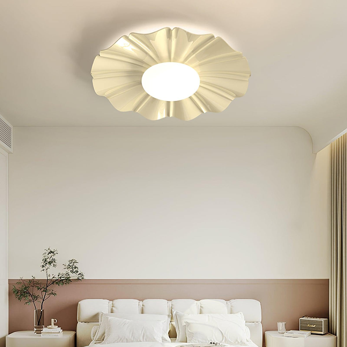 Oriiraya Ceiling Light Gold LED Scalloped for Bedroom
