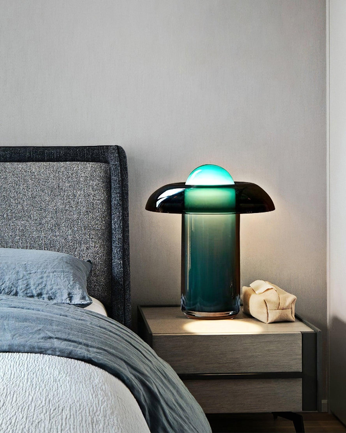 Navlen Green Glass Table Lamp