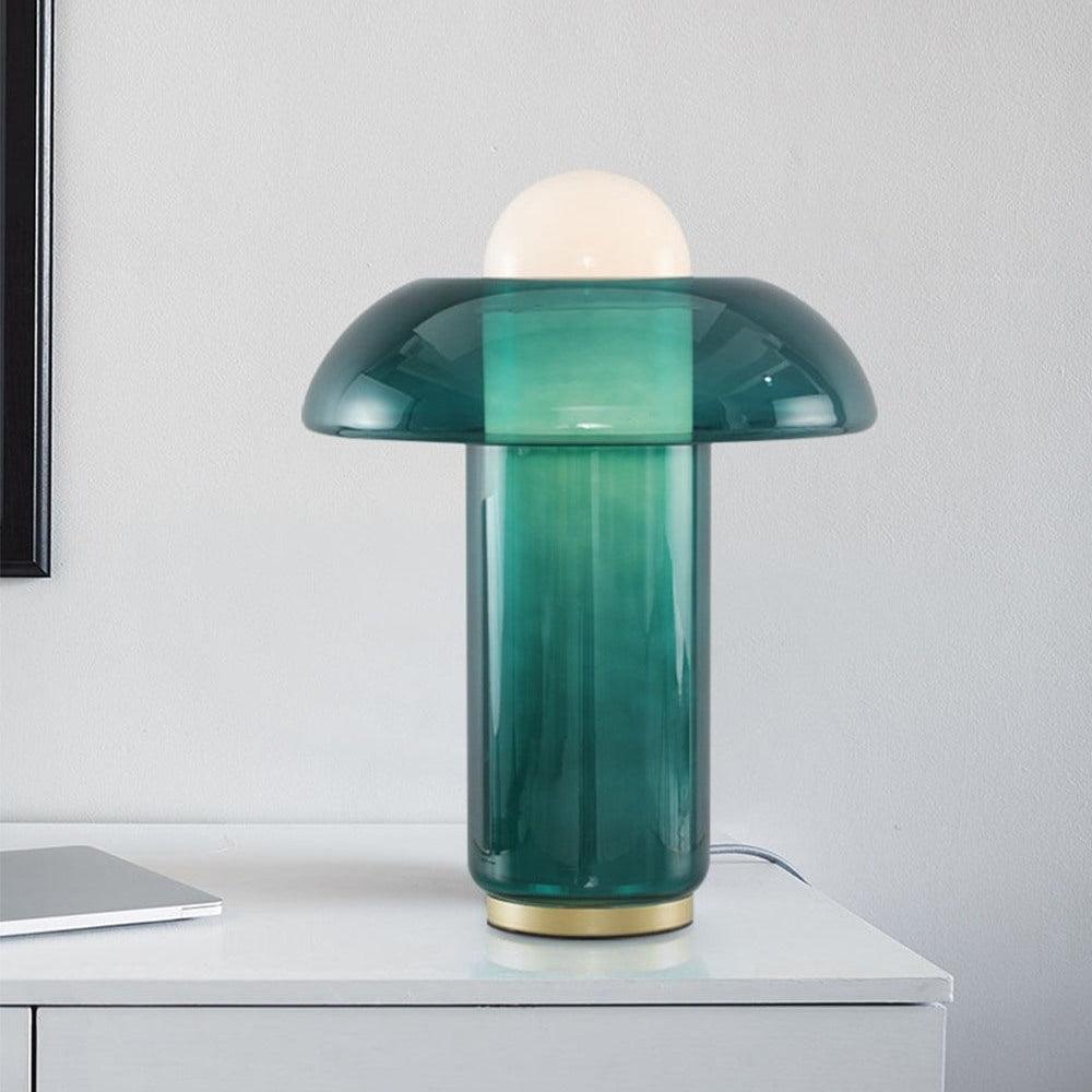 Navlen Green Glass Table Lamp