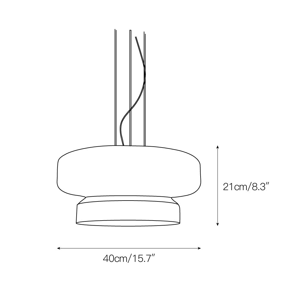 Naika Glass Linear Pendant Light