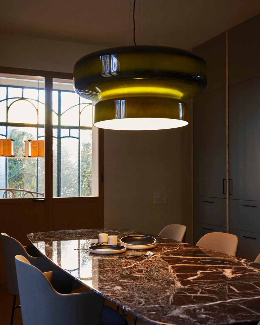 Naika Glass Linear Pendant Light