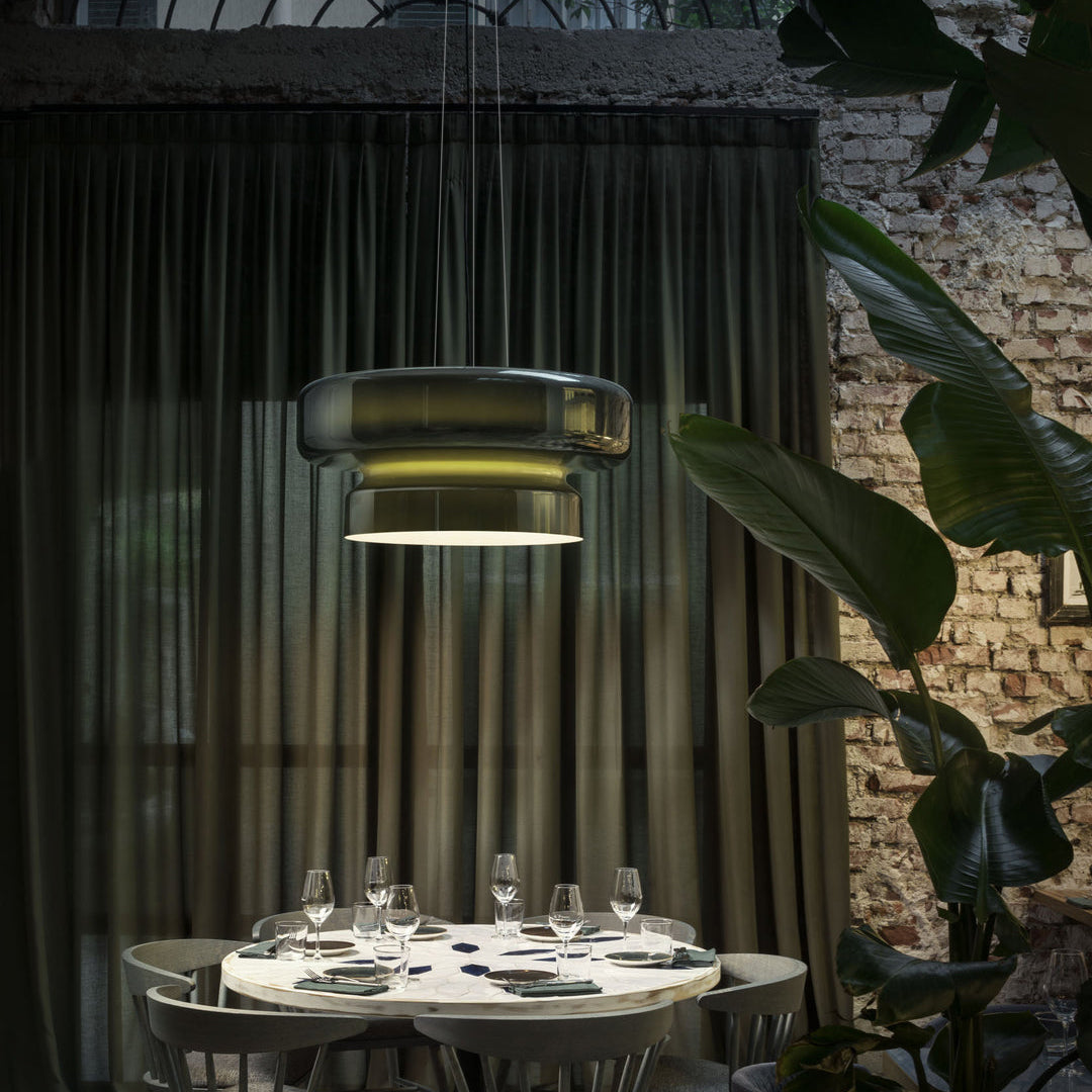 Naika Glass Linear Pendant Light
