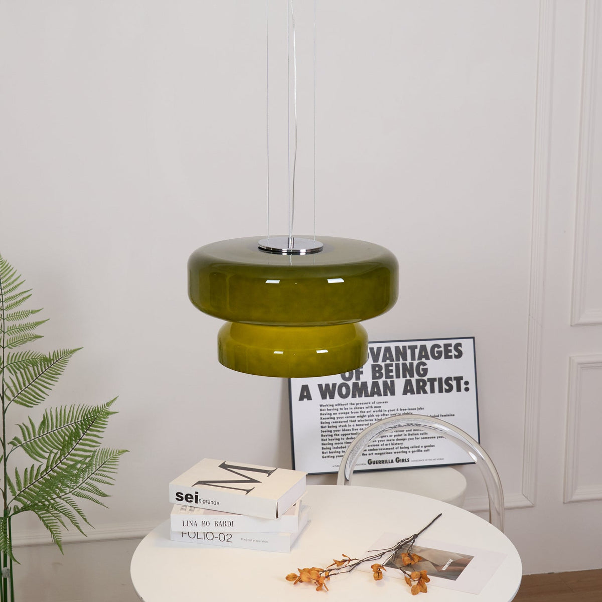 Naika Glass Linear Pendant Light
