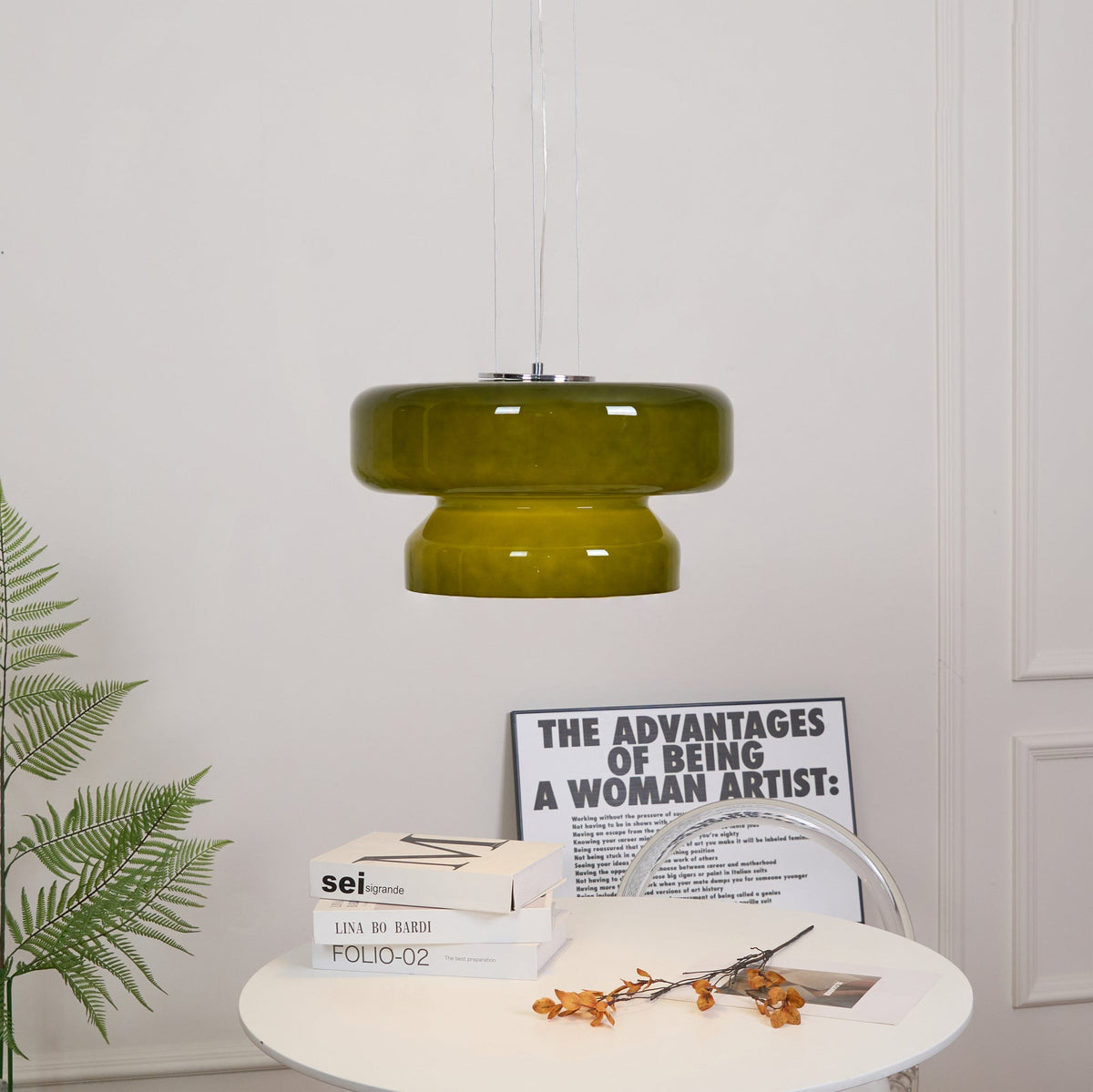 Naika Glass Linear Pendant Light