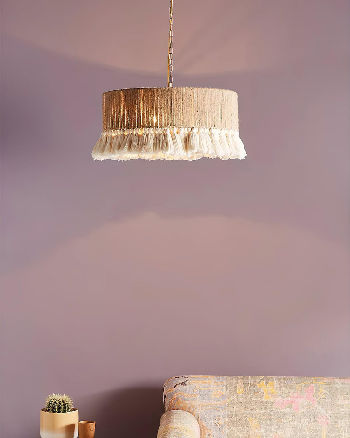 Serenenne Pendant Lamp Cotton Tassels for Living Room