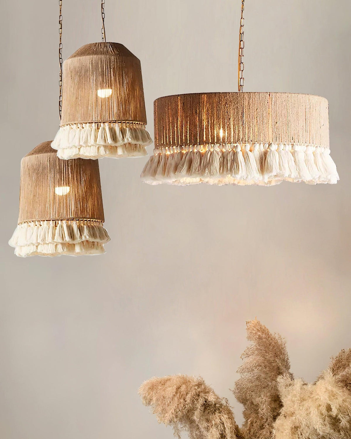 Serenenne Pendant Lamp Cotton Tassels for Living Room
