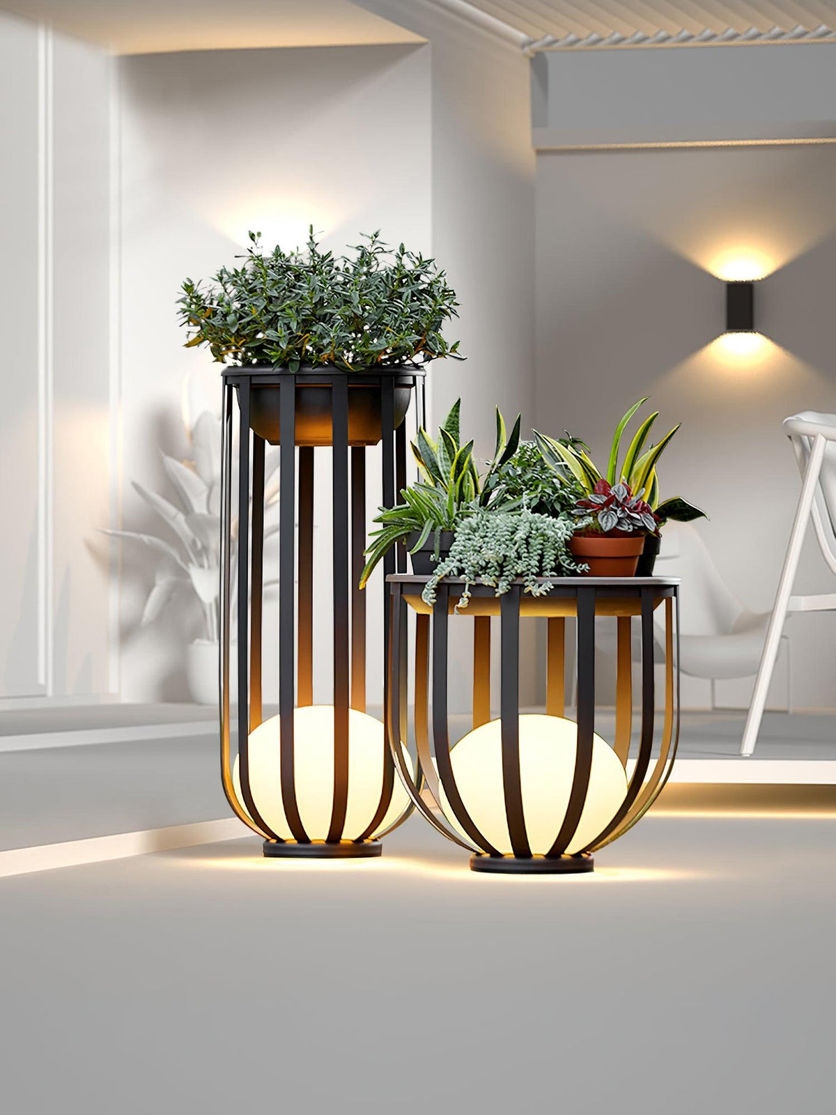 Tera Steel Acrylic Floor Lamp