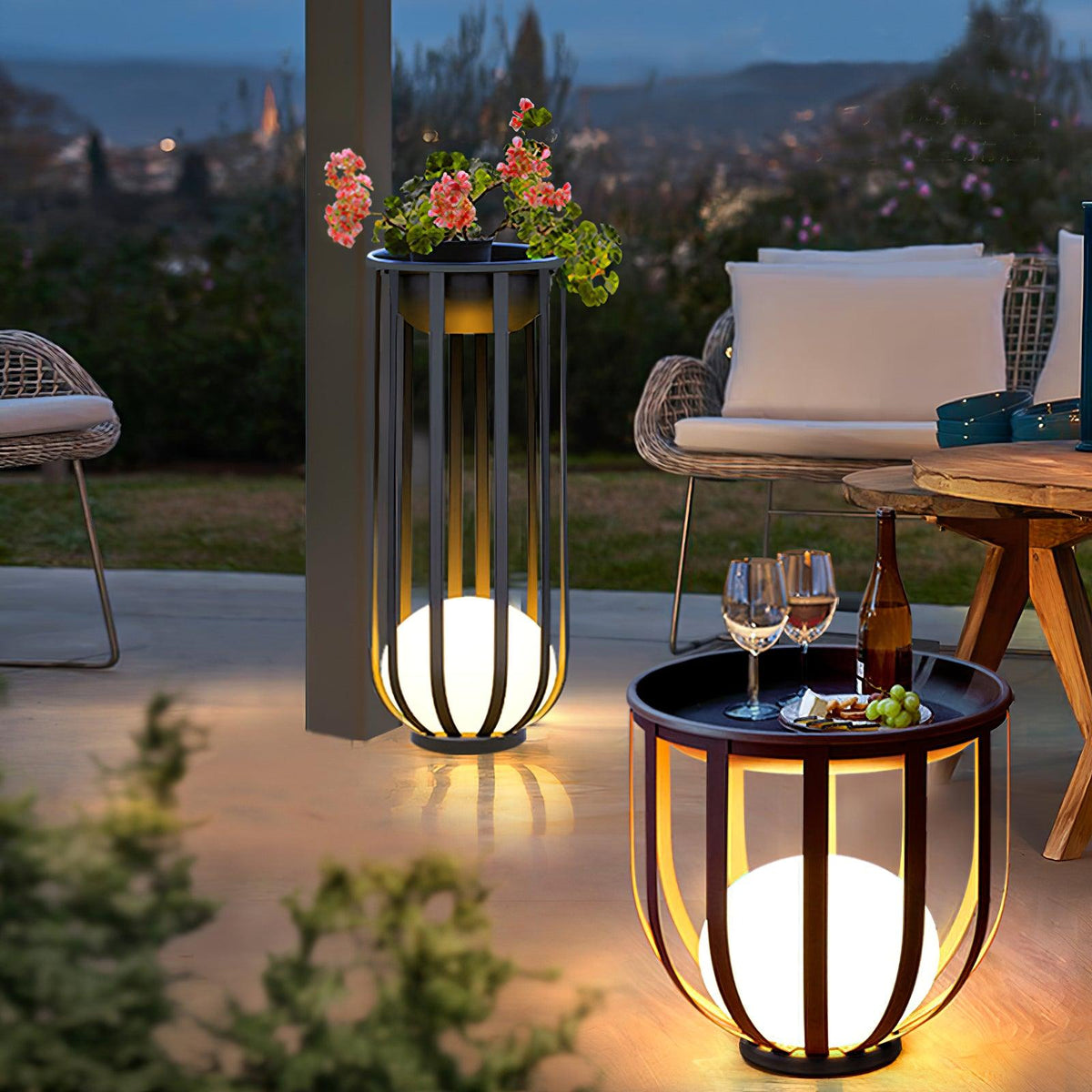 Tera Steel Acrylic Floor Lamp