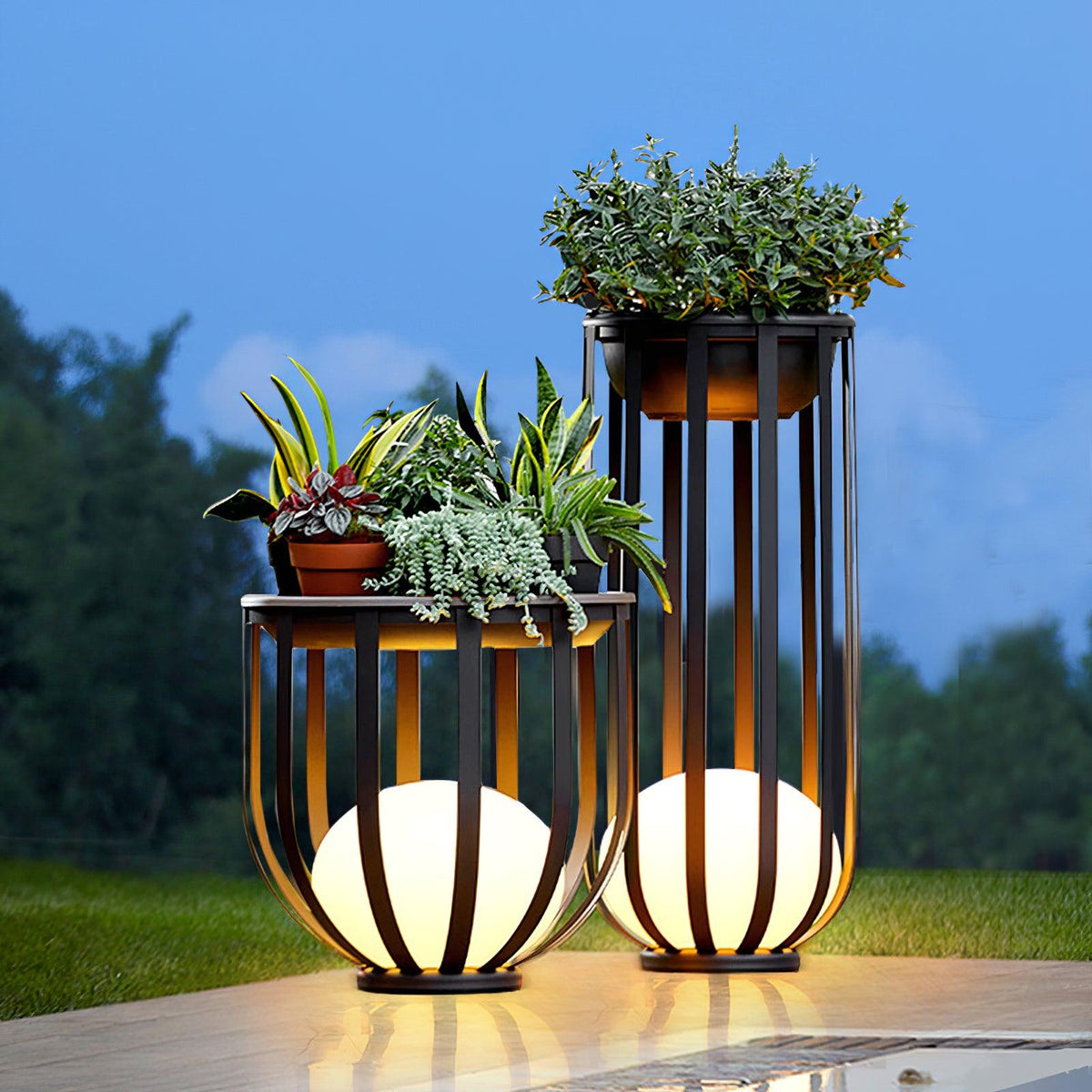 Tera Steel Acrylic Floor Lamp