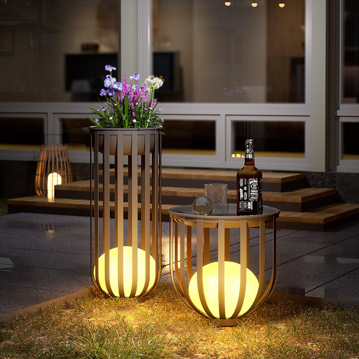 Tera Steel Acrylic Floor Lamp