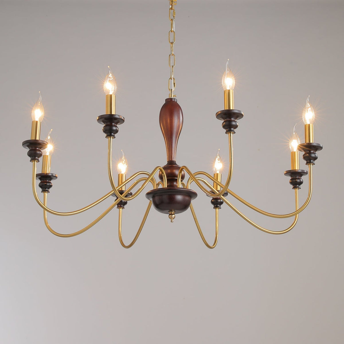 Ilvenan Traditional Elegance Vintage Wood Chandelier