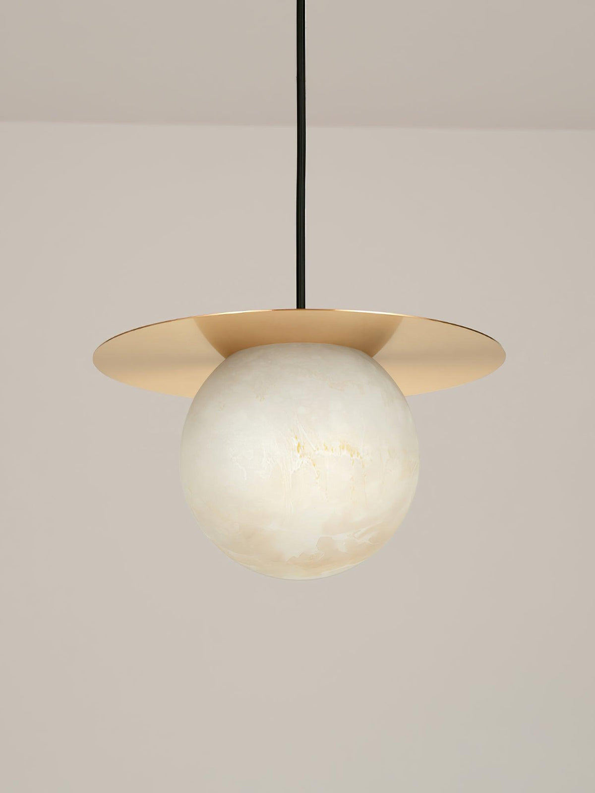 Velar Sphere Alabaster Pendant Light