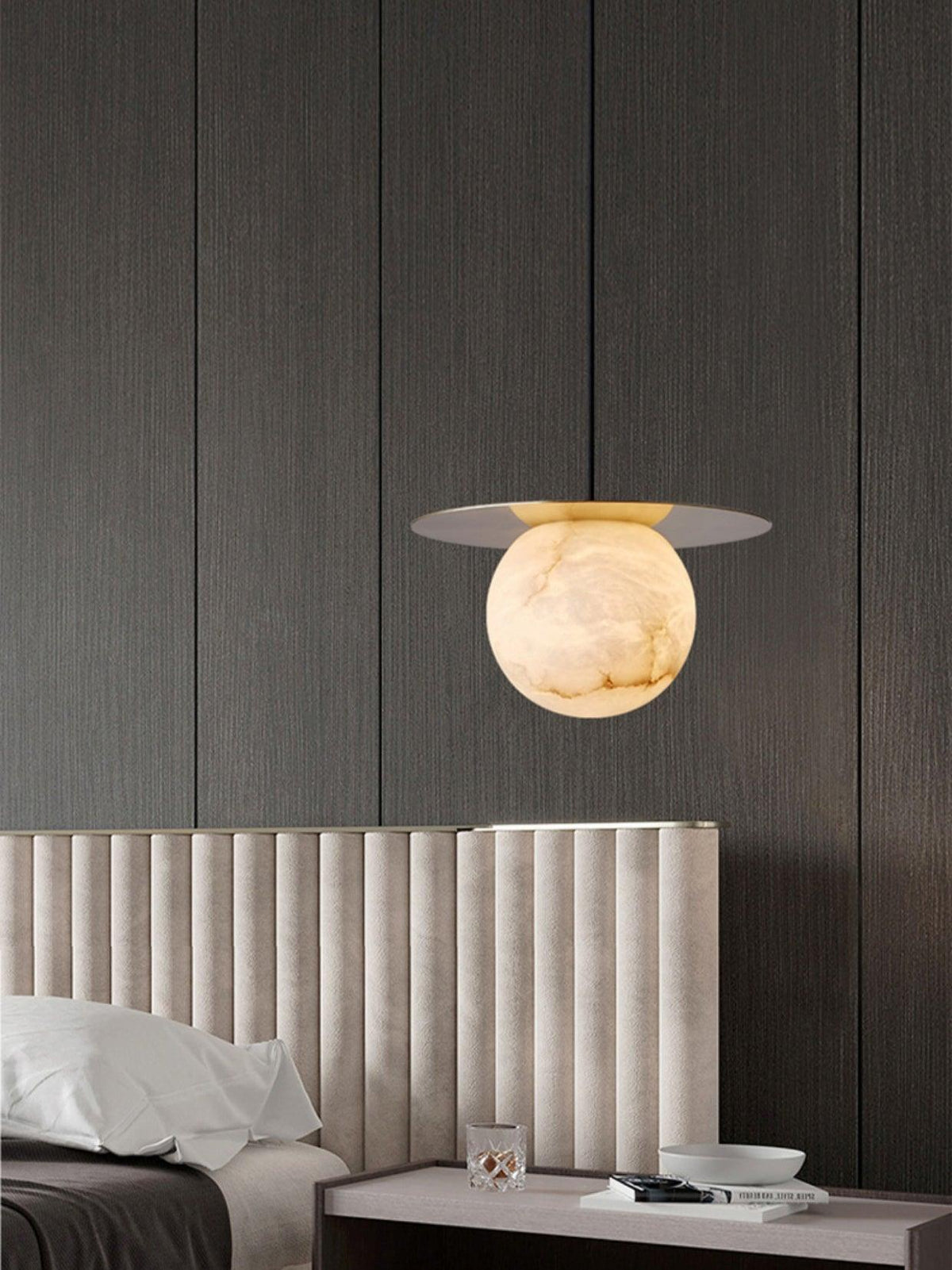 Velar Sphere Alabaster Pendant Light
