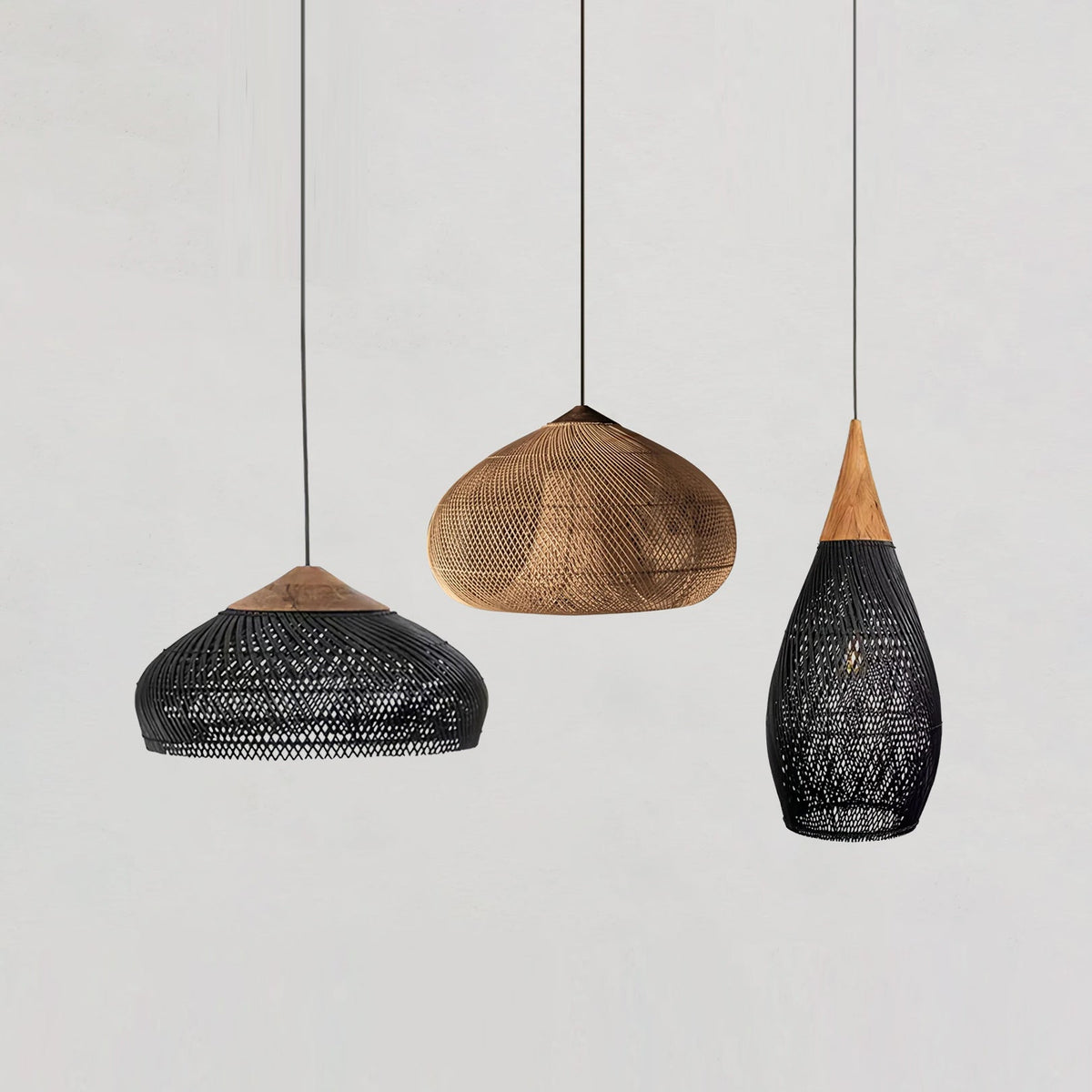 Melina Braided Rattan Pendant Light