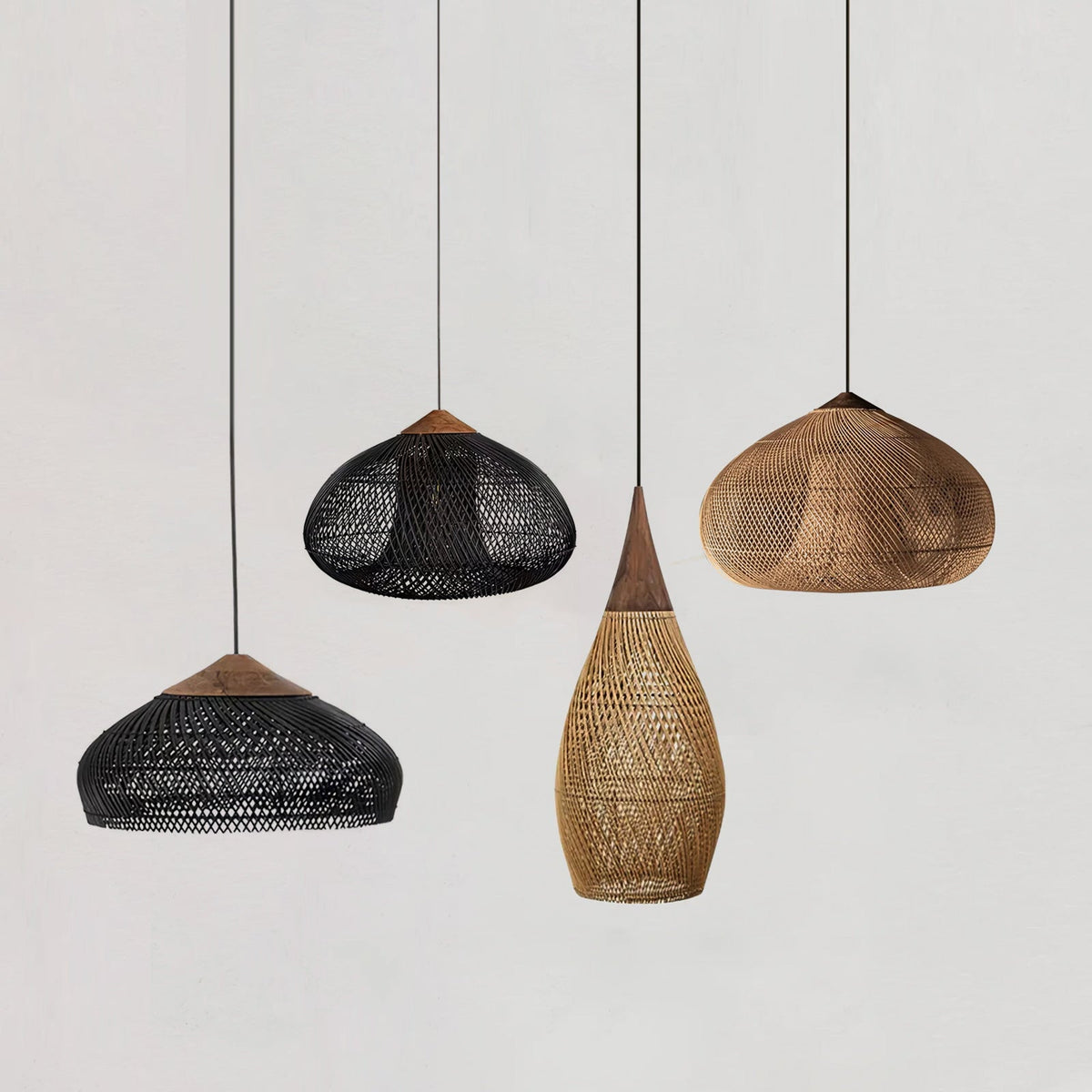 Melina Braided Rattan Pendant Light