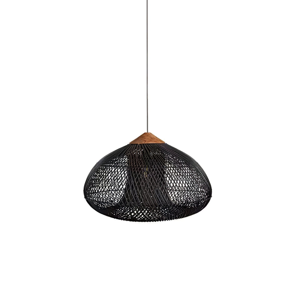 Braided Rattan Swag Pendant Lamp