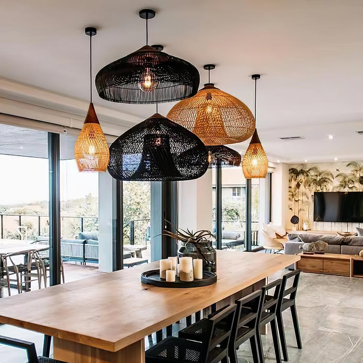 Hopia Rattan Pendant Light