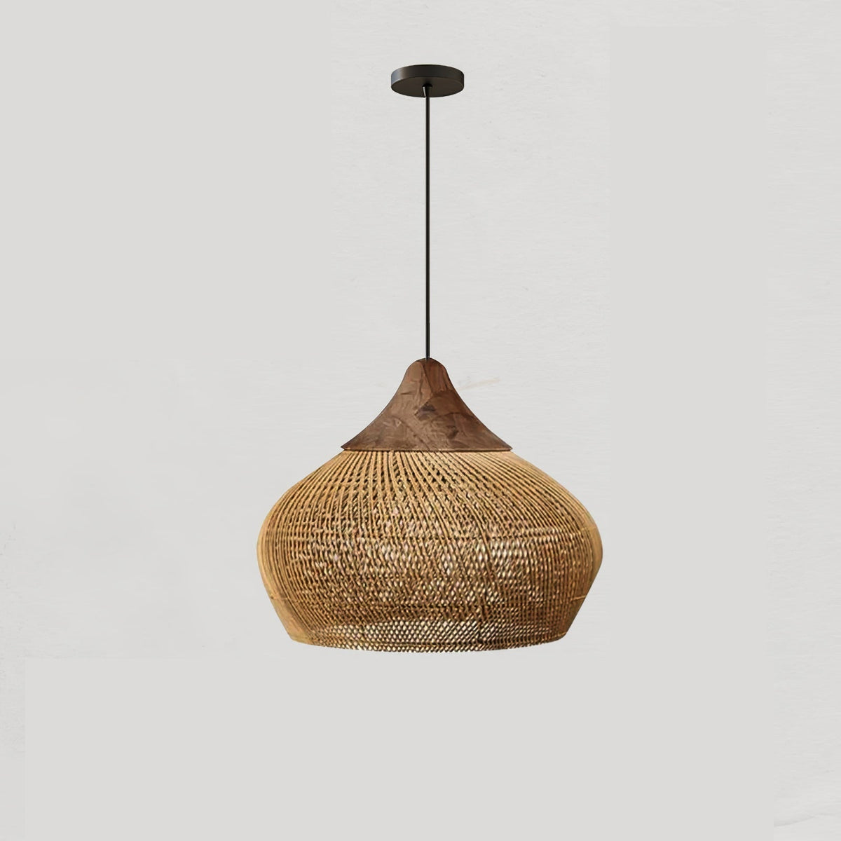Melina Braided Rattan Pendant Light