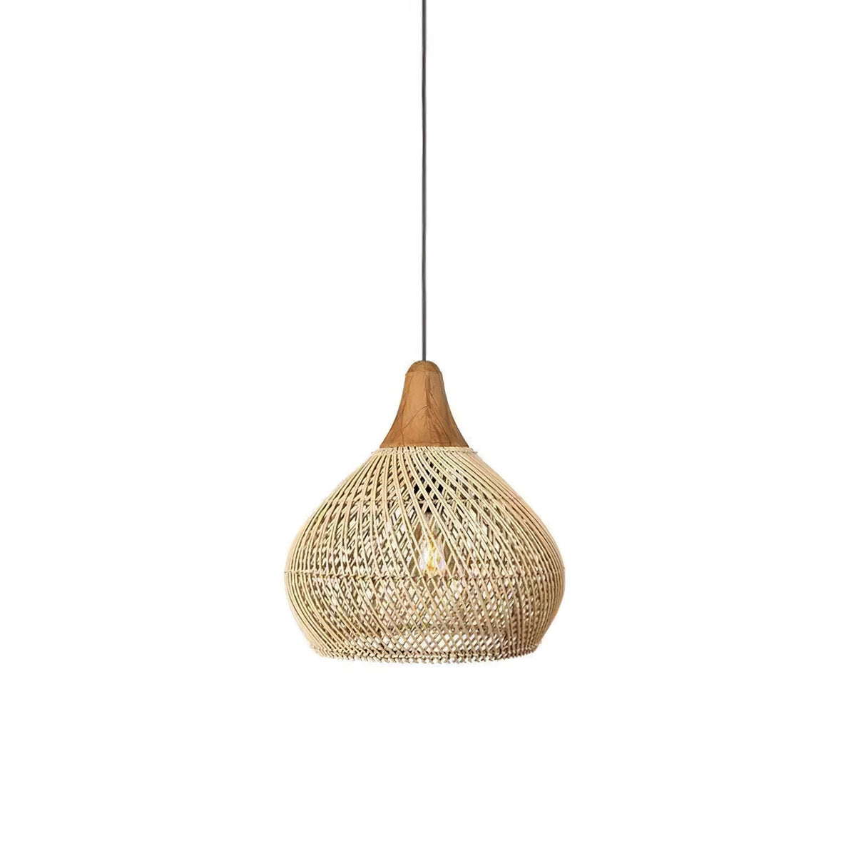 Melina Braided Rattan Pendant Light