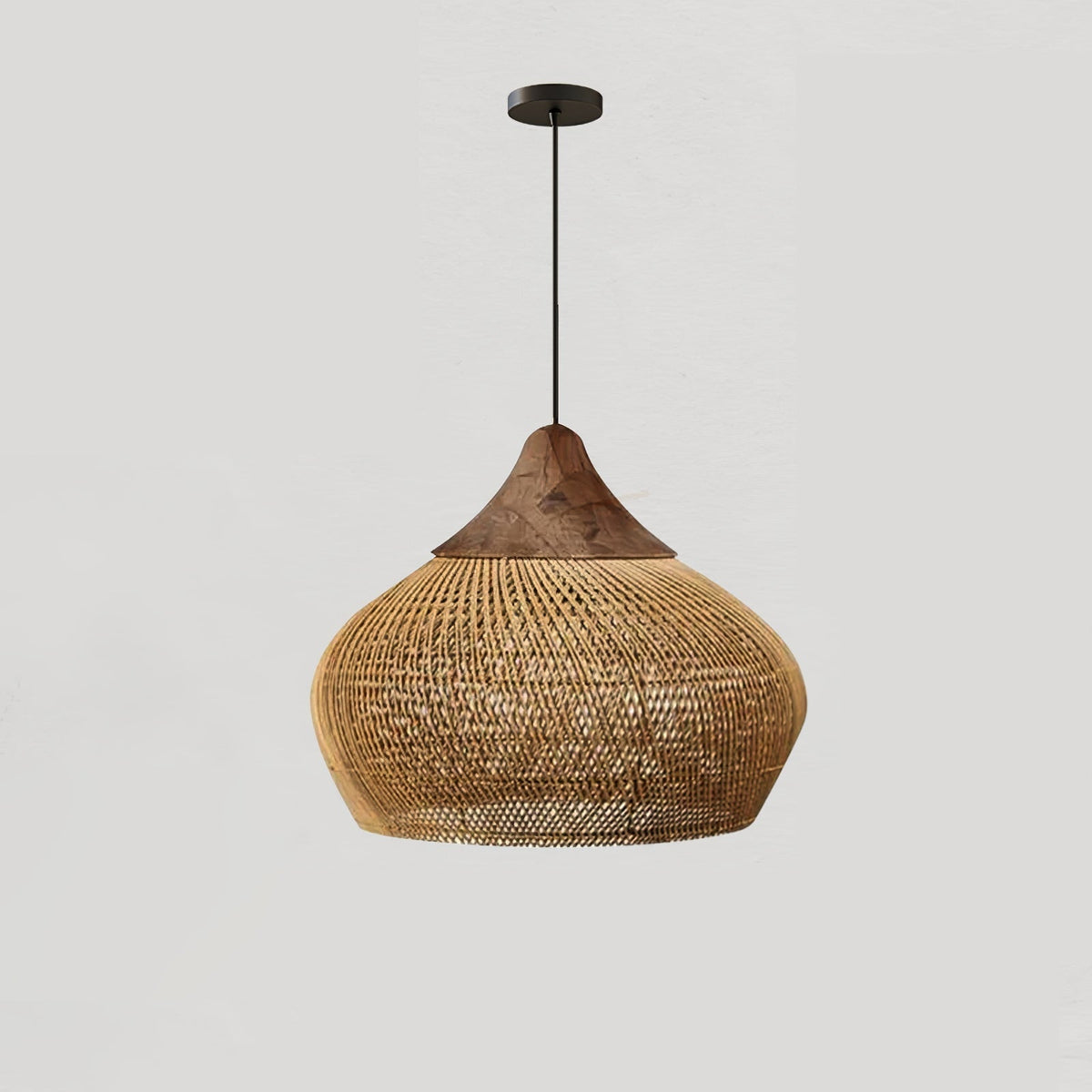 Melina Braided Rattan Pendant Light