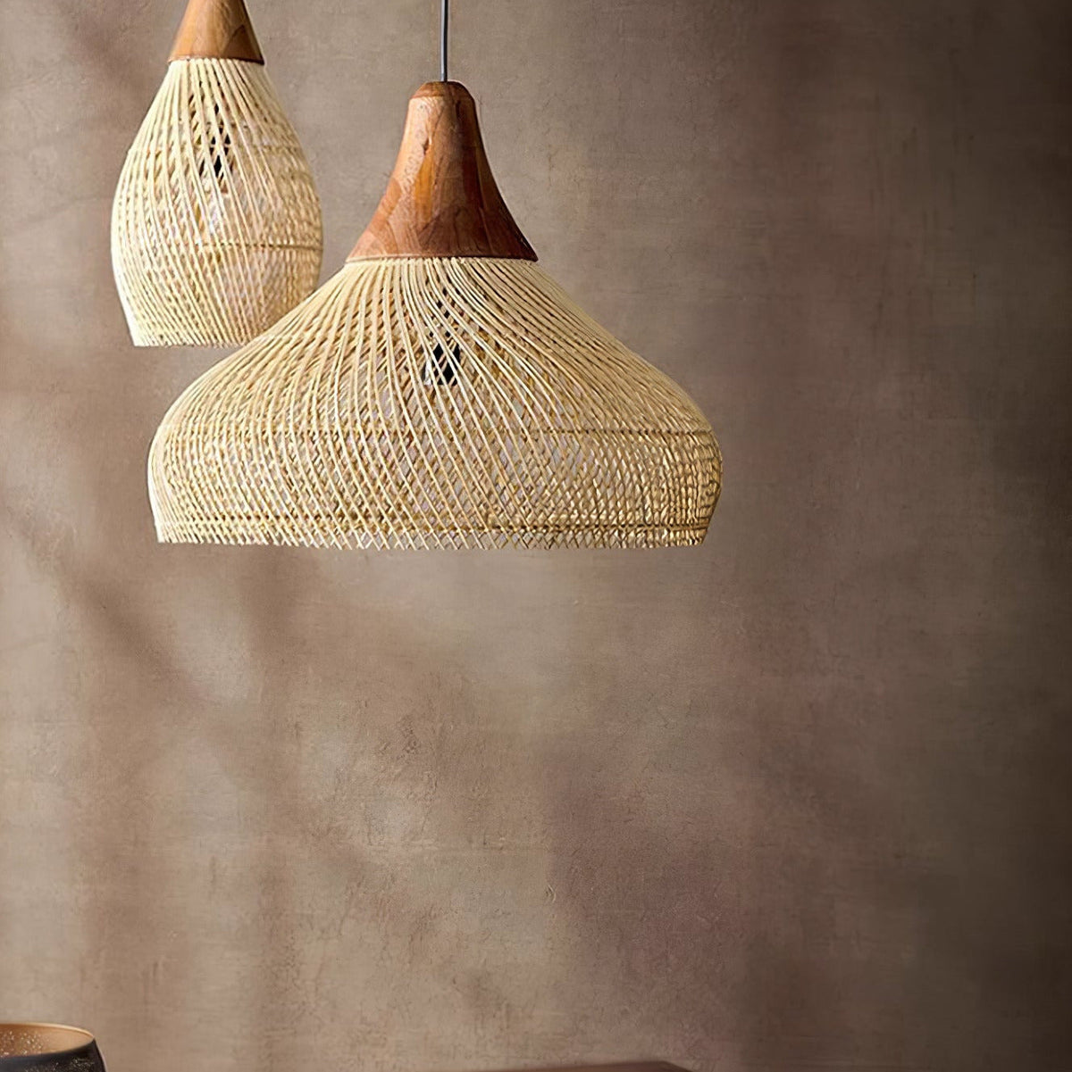 Melina Braided Rattan Pendant Light