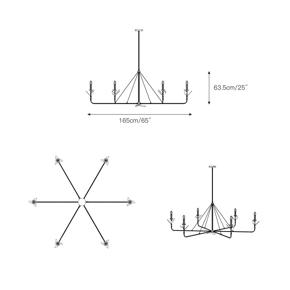 Benel Branching Leaf Chandelier